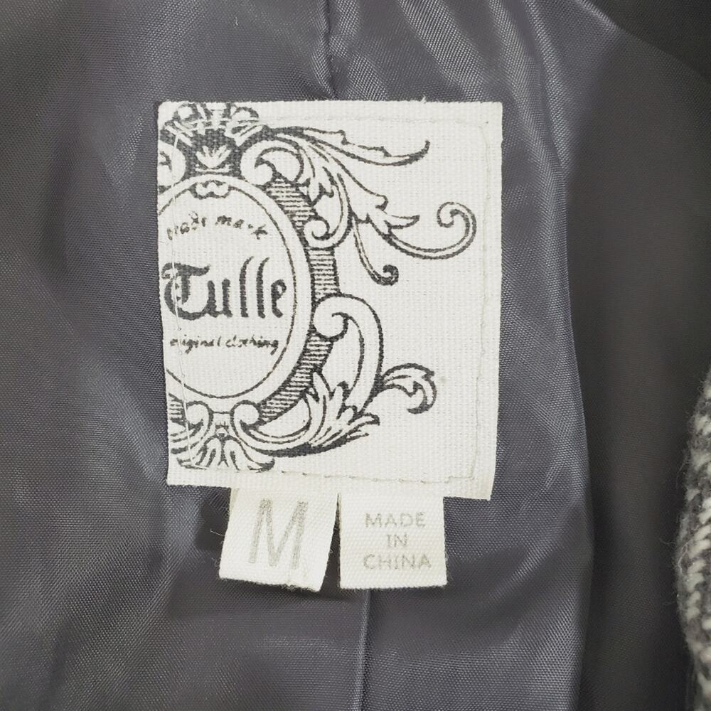 Tulle | Wool Blend Herringbone Pattern Contrast T… - image 5